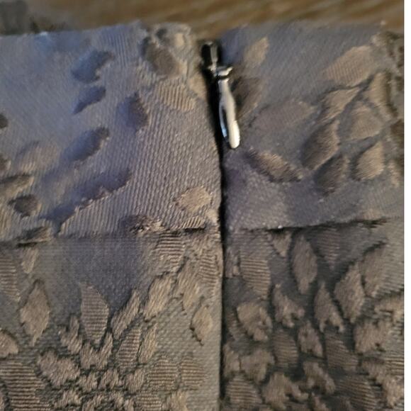 Talbots Heritage Black Floral Brocade Pants Side Zip & Button Career Party - 8 - Picture 5 of 8